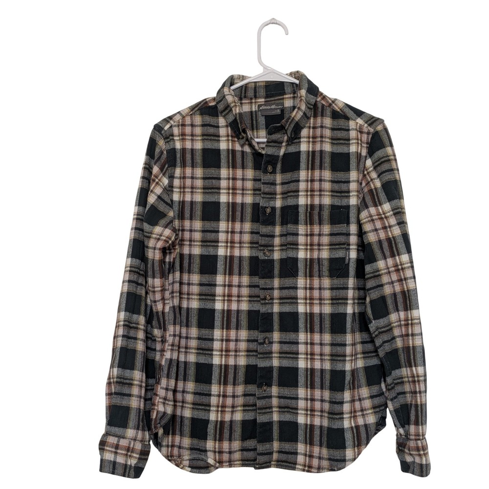 Eddie Bauer Men Plaid Flannel Button Down Shirt Long Sleeve Casual Outdoor M